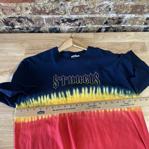 Sturgis T-Shirt Mens Large Tie Dye Flames South Dakota Short Sleeve Bike Biker - Picture 3 of 8